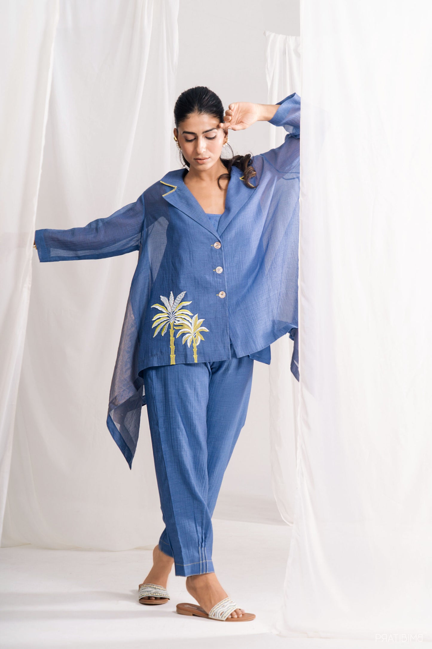 Himani Punatar Palm Spring in Evening Blue