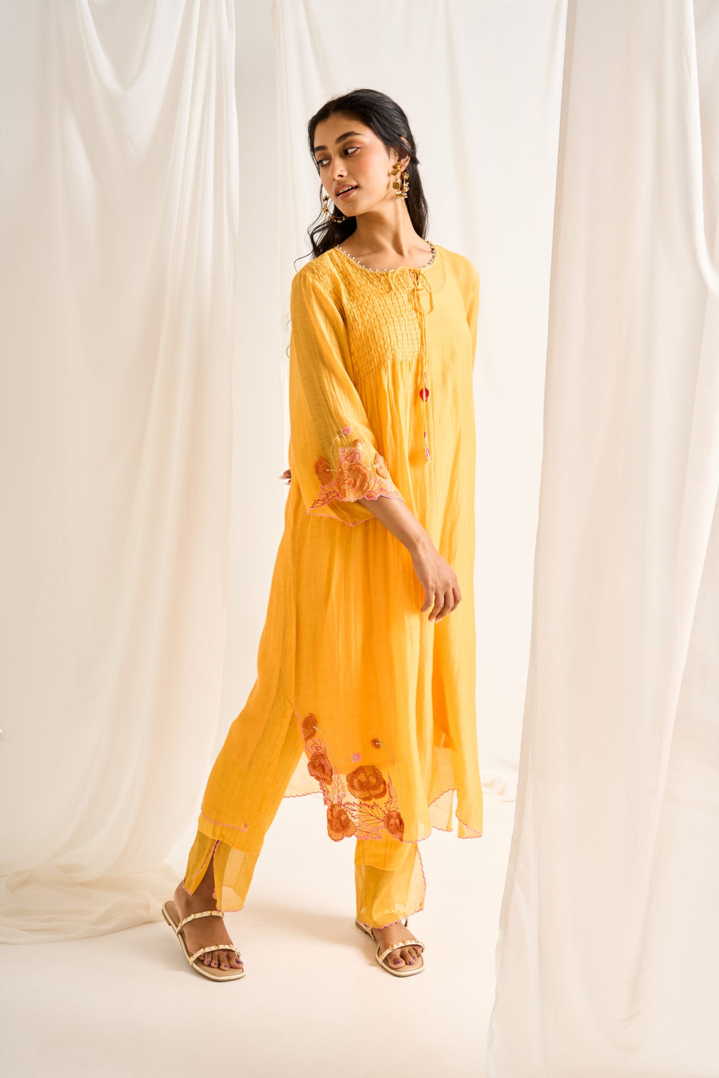 Garden Kurta Set in Yellow