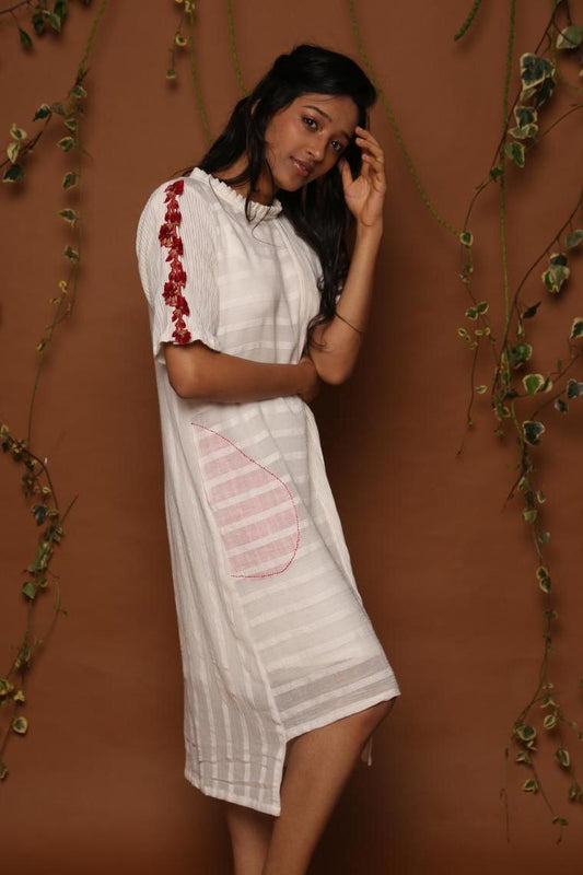 Pleated Collar Dress